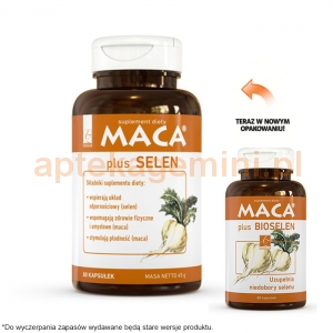 A-Z MEDICA Maca Plus Selen (Maca Plus Bioselen), 80 kapsułek