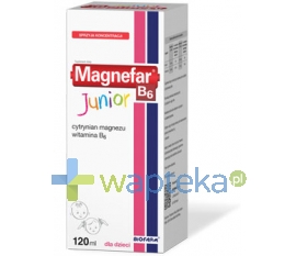 BIOFARM SP.Z O.O. Magnefar B6 Junior płyn 120 ml