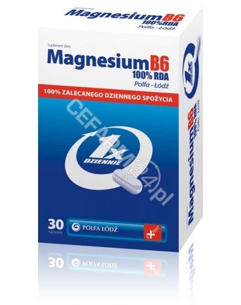 POLFA ŁÓDŹ Magnesium b6 100% RDA x 30 kaps