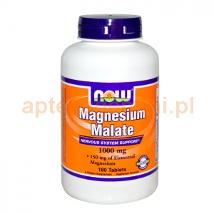 NOW FOODS Magnesium Malate 1000mg, 180 tabletek