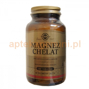 SOLGAR Magnez chelat, Solgar, 100 tabletek