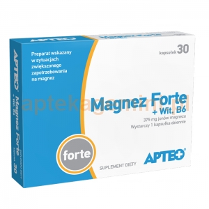 SYNOPTIS PHARMA Magnez Forte + Witamina B6, Apteo, 30 kapsułek