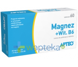 SYNOPTIS PHARMA SP. Z O.O. Magnez + Wit.B6 APTEO 60 tabletek