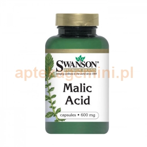SWANSON Malic Acid 600mg, SWANSON, 100 kapsułek