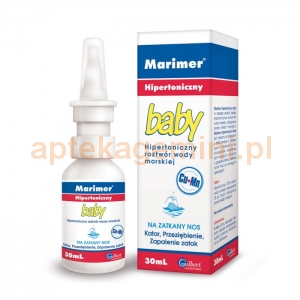 Nepentes Marimer Baby, woda morska, spray hipertoniczny do nosa, dla dzieci od 6 miesiąca życia, 30ml