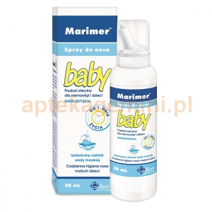 SANOFI Marimer Baby, woda morska, spray izotoniczny do nosa, dla dzieci od urodzenia, 50ml