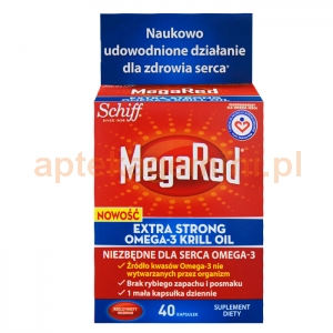 RECKITT BENCKISER Megared Extra Strong Omega 3 Krill Oil, 40 kapsułek OKAZJA