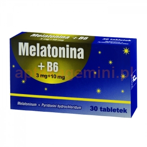 ELJOT Melatonina + B6 3mg+10mg, 30 tabletek