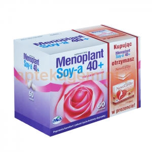 ASA Menoplant Soy-a, 60 kapsułek + Novocardia Lady 45+, 10 kapsułek + Menoplant intimia, 5ml