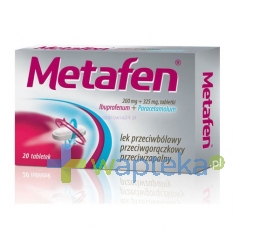 ZAKŁADY FARMACEUTYCZNE POLFA-ŁÓDŹ S.A. Metafen 20 tabletek powlekanych (2blistry)