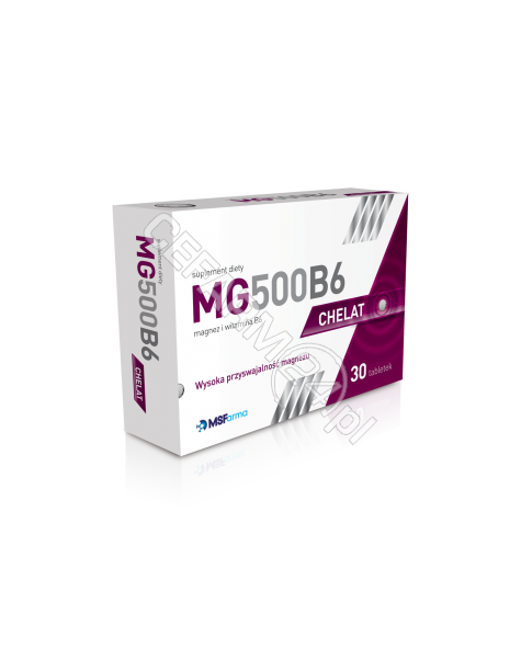 MSFARMA Mg 500 b6 chelat x 30 tabl powlekanych