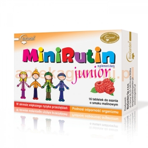 BIOGARDEN MiniRutin Junior, dla dzieci od 3 lat, 16 tabletek do ssania