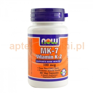 NOW FOODS MK7 Vitamin K2 100mcg, 60 kapsułek