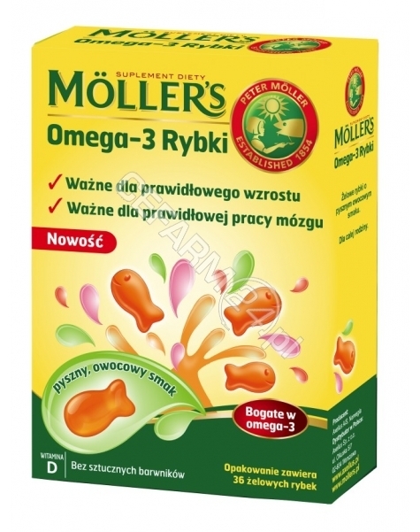 ORKLA HEALTH Mollers Omega-3 rybki x 36 żelków