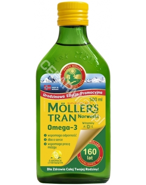 ORKLA HEALTH Mollers tran norweski o aromacie cytrynowym 500 ml