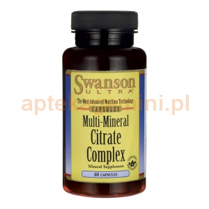 SWANSON Multi Mineral Citrate Complex, kompleks cytrynianów, SWANSON, 60 kapsułek