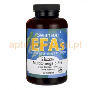 SWANSON Multiomega 3-6-9, SWANSON, 120 kapsułek