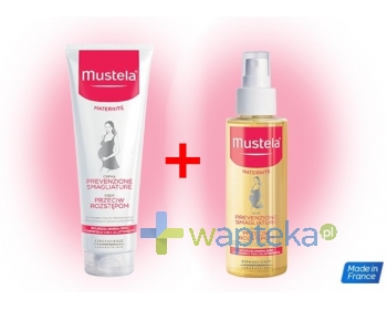 MUSTELA MUSTELA MATERNITE Zestaw Krem przeciw rozstępom 250ml + Olejek przeciw rozstępom 105ml