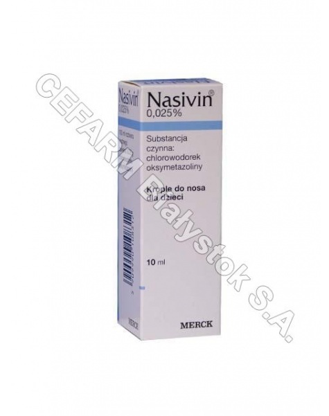 MERCK Nasivin 0,025% krople 10 ml