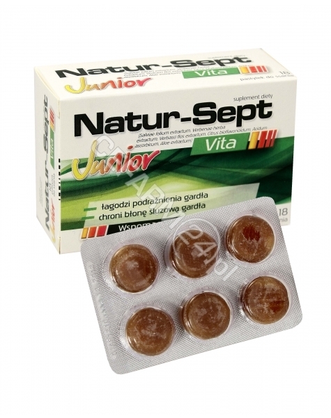 AFLOFARM Natur-sept junior Vita x 18 pastylek do ssania