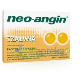 DIVAPHARMA GMBH Neo-Angin Szałwia pastylki 24 sztuki