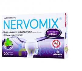 ADAMED CONSUMER HEALTHCARE S.A. Nervomix dla rzucających palenie 20 tabletek - Krótka data ważności - do 31-12-2015