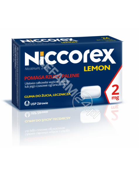 USP ZDROWIE Niccorex Lemon guma do żucia 2 mg x 24 szt