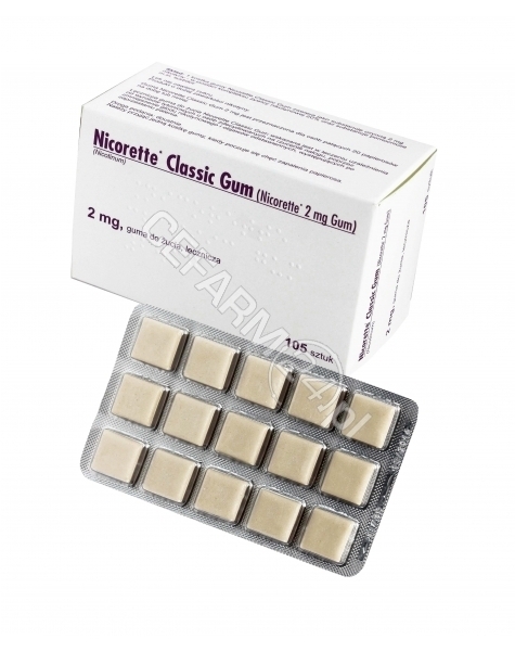 INPHARM Nicorette classic gum 2 mg x 105 szt (import równoległy Inpharm)