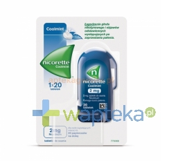 Johnson & Johnson Nicorette Coolmint, 2mg, 20 tabletek do ssania