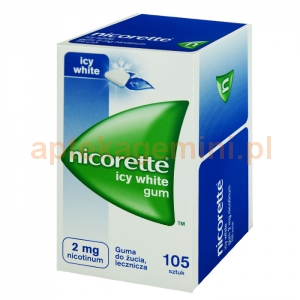 Johnson & Johnson Nicorette Icy White Gum, 2mg, 105 sztuk