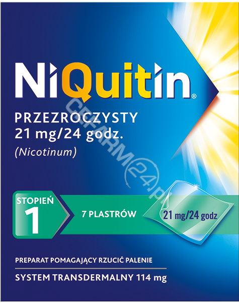 GLAXOSMITHKL Niquitin 21 mg x 7 plastrów przezroczystych