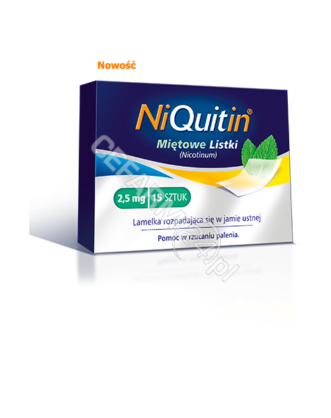GLAXOSMITHKL Niquitin miętowe listki 2,5 mg x 15 szt