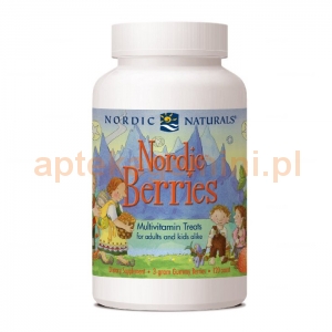 NORDIC NATURALS Nordic Berries, żelki dla dzieci od 2 roku życia, 120 sztuk