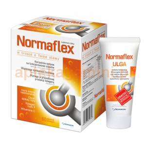 NOVASCON Normaflex, 60 saszetek żelowych + NORMAFLEX ULGA ŻEL 150 G GRATIS !