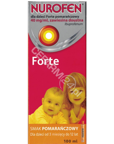 RECKITT BENC Nurofen dla dzieci forte zawiesina 40 mg/ml o smaku pomarańczowym 100 ml