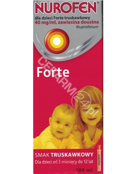 RECKITT BENC Nurofen dla dzieci forte zawiesina 40 mg/ml o smaku truskawkowym 100 ml