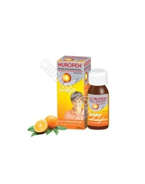 RECKITT BENC Nurofen junior dla dzieci 4% zawiesina 40mg/ml pomarańczowy 100ml