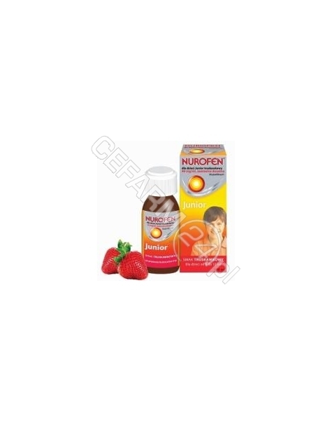 RECKITT BENC Nurofen junior dla dzieci 4% zawiesina 40mg/ml truskawkowy 100ml