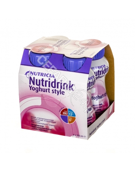 NUTRICIA Nutridrink jogurt o smaku malinowym 4 x 200 ml