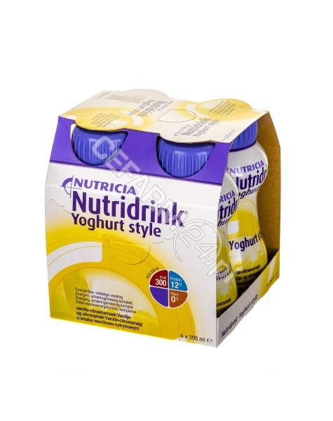 NUTRICIA Nutridrink jogurt o smaku waniliowo - cytrynowym 4 x 200 ml