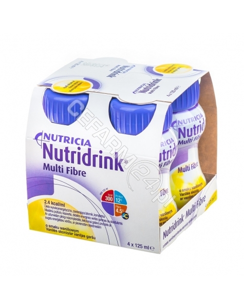 NUTRICIA Nutridrink multi fibre waniliowy 4 x 125 ml