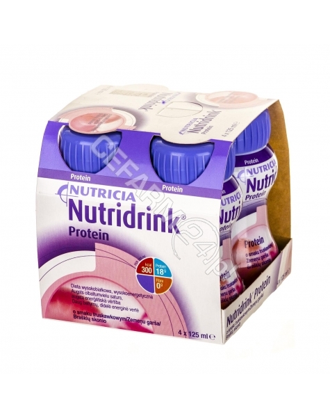 NUTRICIA Nutridrink protein truskawkowy 4 x 125 ml