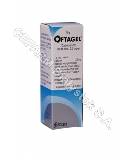 SANTEN Oftagel żel do oczu 2,5mg/1g 10g