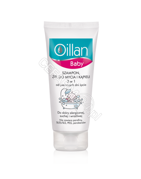 OCEANIC Oilan baby szampon, żel do kąpieli i pod prysznic 3w1 200 ml