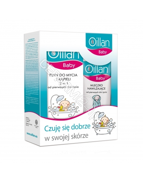 OCEANIC Oillan Baby zestaw - płyn do mycia i kąpieli 2w1 400 ml + mleczko nawilżające 200 ml GRATIS!!!