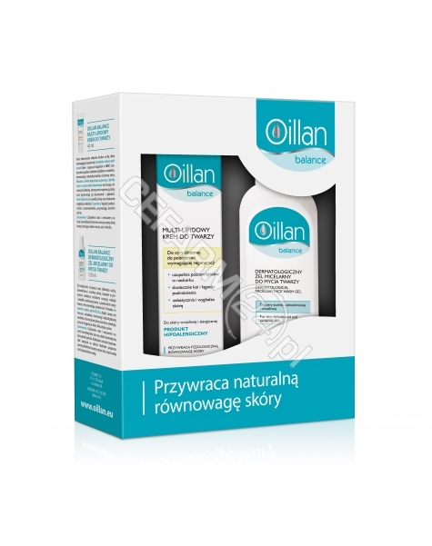 OCEANIC Oillan Balance zestaw - multi-lipidowy krem do twarzy 40 ml + żel micelarny do mycia twarzy 150 ml GRATIS!!!