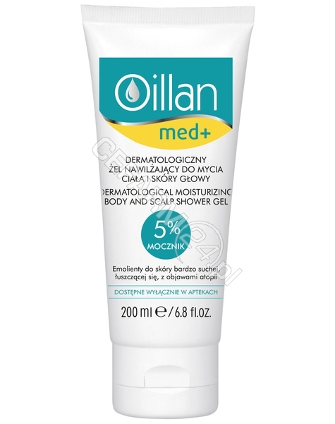 OCEANIC Oillan med+ dermatologiczny żel nawilżający do mycia ciała i skóry głowy 200 ml