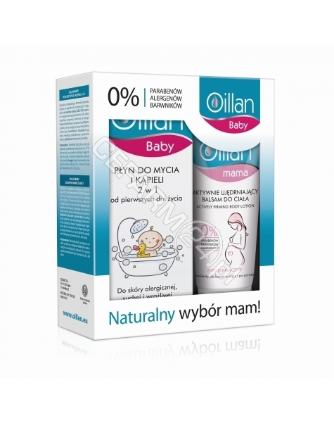 OCEANIC Oillan promocyjny zestaw - Baby płyn do mycia i kąpieli 2w1 400 ml + Mama aktywnie ujędrniający balsam do ciała 200 ml GRATIS !!!