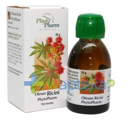 PHYTOPHARM KLĘKA S.A. Olej rycynowy płyn doustny 30g PHYTOPHARM