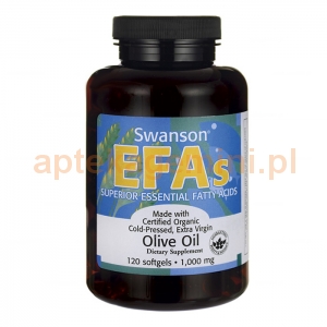 SWANSON Olej z oliwy (EFAS) 1000mg, SWANSON, 120 kapsułek OKAZJA